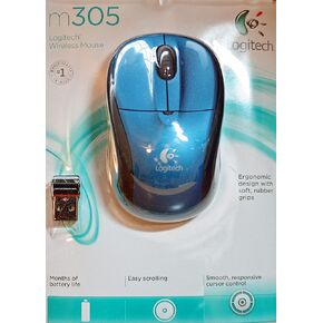 Logitech M305 Wireless Mouse, Blue(910-001780)