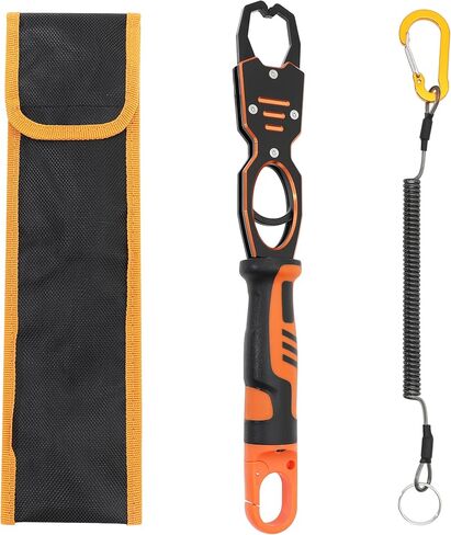 Fish Lip Gripper - 12.4" Aluminum Alloy Fish Grabber, Corrosion-Resistant Fish Holder for Saltwater, Max. 40lbs Scale with Non-retraction Jaws, Fishing Gear in Saudi Arabia
