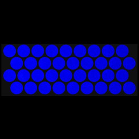 LiteMark Reflective Red 1 Inch Circle Sticker Decals for Helmets, Bicycles, Strollers, Wheelchairs and More - Pack of 36 in Kuwait