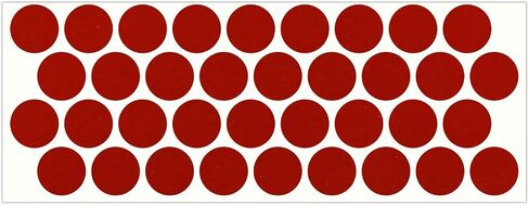 LiteMark Reflective Red 1 Inch Circle Sticker Decals for Helmets, Bicycles, Strollers, Wheelchairs and More - Pack of 36 in Kuwait
