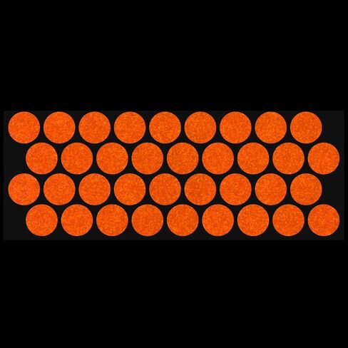 LiteMark Reflective Red 1 Inch Circle Sticker Decals for Helmets, Bicycles, Strollers, Wheelchairs and More - Pack of 36 in Kuwait