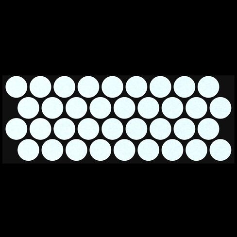 LiteMark Reflective Red 1 Inch Circle Sticker Decals for Helmets, Bicycles, Strollers, Wheelchairs and More - Pack of 36 in Kuwait