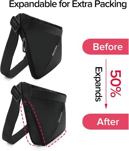 MAYMOONER Personal Sling Shoulder Crossbody Flex Bag Men Women Anti-theft One Strap Casual Chest Bags Slim Backpack Biking in Kuwait