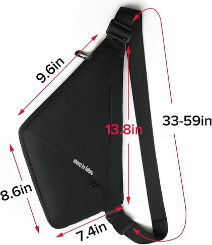 MAYMOONER Personal Sling Shoulder Crossbody Flex Bag Men Women Anti-theft One Strap Casual Chest Bags Slim Backpack Biking in Kuwait