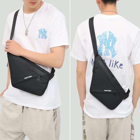 MAYMOONER Personal Sling Shoulder Crossbody Flex Bag Men Women Anti-theft One Strap Casual Chest Bags Slim Backpack Biking in Kuwait