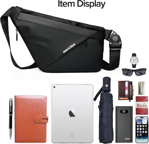 MAYMOONER Personal Sling Shoulder Crossbody Flex Bag Men Women Anti-theft One Strap Casual Chest Bags Slim Backpack Biking in Kuwait