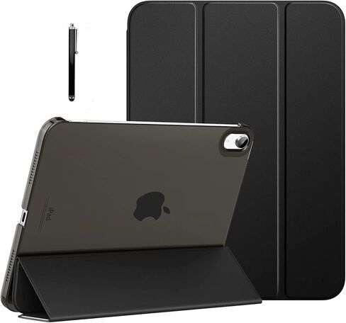 Cover for Apple iPad (A16) 11th/10th Generation (2025/2022) Cover Case, Transparent Smart case for iPad 11th/10th Gen 2025/2022 (Supports Auto Sleep Wake) with Stylus Pen, Black in Kuwait