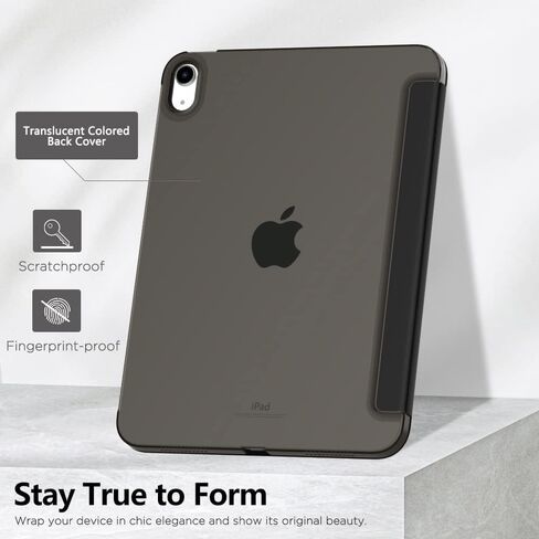 Cover for Apple iPad (A16) 11th/10th Generation (2025/2022) Cover Case, Transparent Smart case for iPad 11th/10th Gen 2025/2022 (Supports Auto Sleep Wake) with Stylus Pen, Black in Kuwait