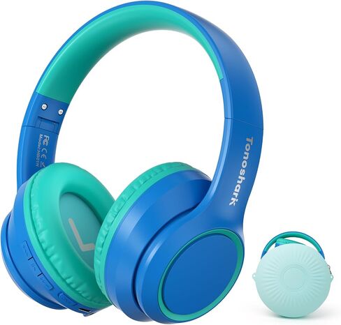 Active Noise Cancelling Headphones for Kids, 60H Playtime, Wireless Bluetooth Over-Ear Headset Built-in Microphone for Home/School/Travel/Party - Includes Portable Case in Saudi Arabia