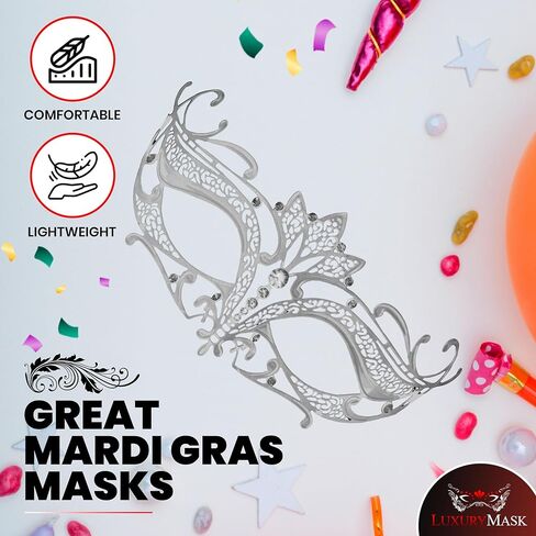 القناع الفاخر ليزر ليزر قطع المعادن تيارا فينيتيان جميلة قناع تنكر in Kuwait