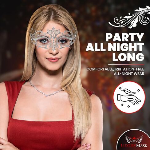 القناع الفاخر ليزر ليزر قطع المعادن تيارا فينيتيان جميلة قناع تنكر in Kuwait