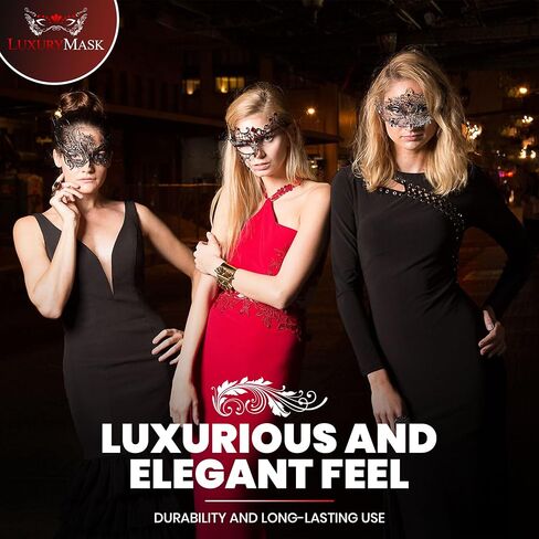 القناع الفاخر ليزر ليزر قطع المعادن تيارا فينيتيان جميلة قناع تنكر in Kuwait