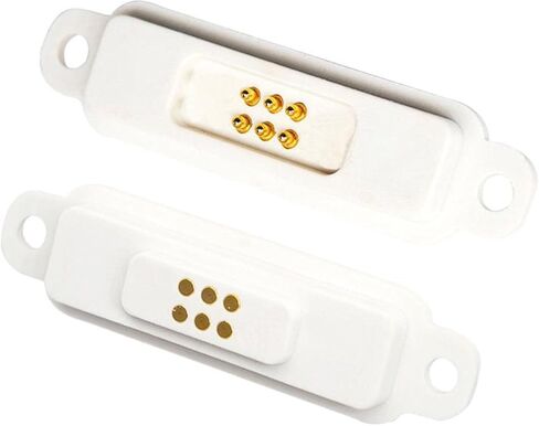 1 زوج موصل دبوس بوغو مغناطيسي مع فتحة تحديد المواقع ، 6p/7p/8p/9p/10p/11p/12p/13p/14p 5v 2a موصل مغناطيسي للموصل المغناطيسي+موصل أنثى DC موصل شحنة الطاقة DC (6pin) in Kuwait