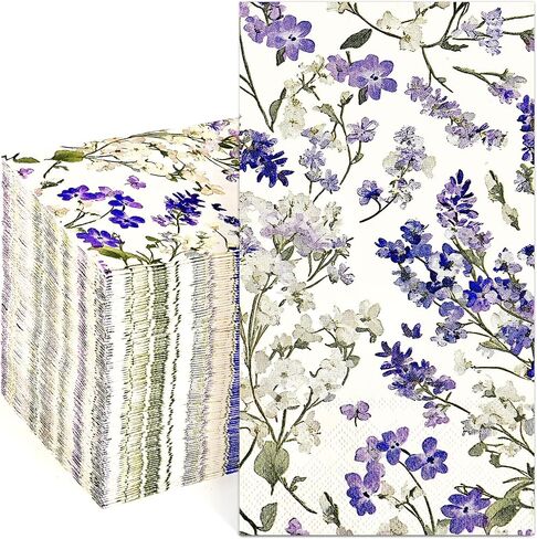Homlouue 100PCS Eucalyptus Leaves Napkins, 3 Ply Disposable Hand Towels for Bathroom, Eucalyptus Leaf Guest Paper Napkins Dinner Napkins for Spring Wedding Baby Shower Bridal Shower Birthday Tea Party in Kuwait