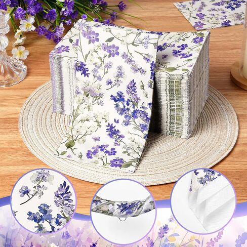 Homlouue 100PCS Eucalyptus Leaves Napkins, 3 Ply Disposable Hand Towels for Bathroom, Eucalyptus Leaf Guest Paper Napkins Dinner Napkins for Spring Wedding Baby Shower Bridal Shower Birthday Tea Party in Kuwait