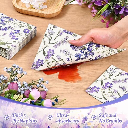 Homlouue 100PCS Eucalyptus Leaves Napkins, 3 Ply Disposable Hand Towels for Bathroom, Eucalyptus Leaf Guest Paper Napkins Dinner Napkins for Spring Wedding Baby Shower Bridal Shower Birthday Tea Party in Kuwait