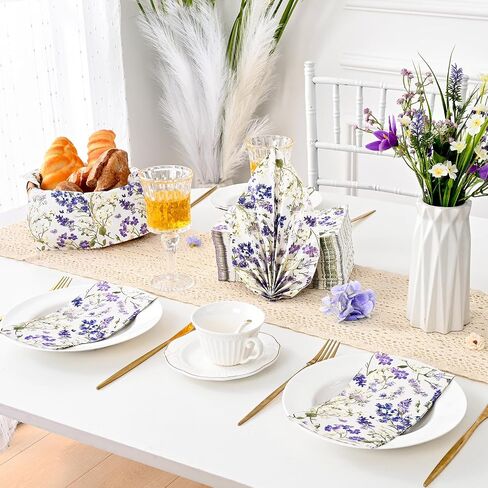 Homlouue 100PCS Eucalyptus Leaves Napkins, 3 Ply Disposable Hand Towels for Bathroom, Eucalyptus Leaf Guest Paper Napkins Dinner Napkins for Spring Wedding Baby Shower Bridal Shower Birthday Tea Party in Kuwait
