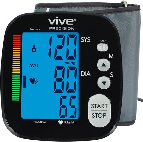 Blood Pressure Monitor - Upper Arm High Heart Rate Digital Sphygmomanometer BP Cuff Machine - Automatic Accurate Home Use BPM System for Hypertension- Pregnancy Must Have in Kuwait