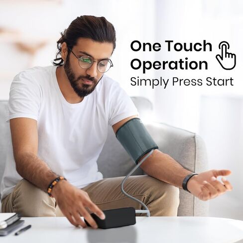 Blood Pressure Monitor - Upper Arm High Heart Rate Digital Sphygmomanometer BP Cuff Machine - Automatic Accurate Home Use BPM System for Hypertension- Pregnancy Must Have in Kuwait
