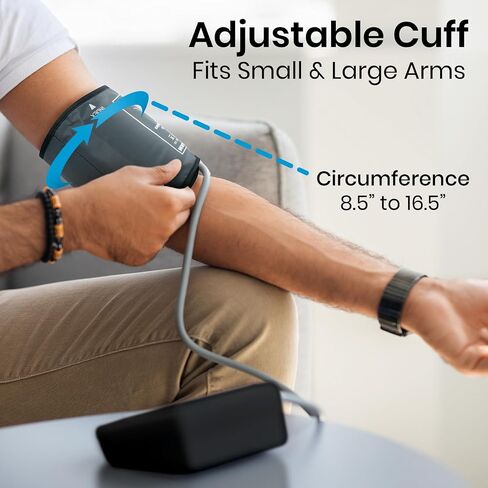 Blood Pressure Monitor - Upper Arm High Heart Rate Digital Sphygmomanometer BP Cuff Machine - Automatic Accurate Home Use BPM System for Hypertension- Pregnancy Must Have in Kuwait