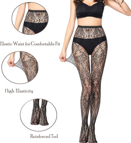 Women's Thigh High Stockings with Garter Belt Black Striped Fishnet Tights Suspender Pantyhose Stockings for Women Girls in Saudi Arabia