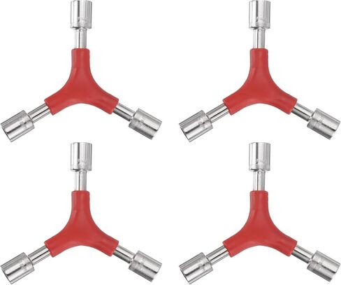HARFINGTON 2pcs Y-Shaped 3 Way Bike Hex Wrench 8/9/10mm Y-Type Internal Hex Socket Wrench All-In-One Multi Portable Biking Torque Spanner for Bicycle Cycling Repair Hardware Tools, Red in Saudi Arabia