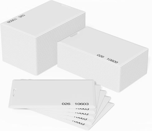10 قطع - 26 بت بطاقات صدفية Weigand Prox Swipe بسُمك 0.8 مم متوافقة مع قارئات وأنظمة التنسيق ISOProx 1386 1326 H10301. يعمل مع العديد من أنظمة التحكم في الوصول in Kuwait
