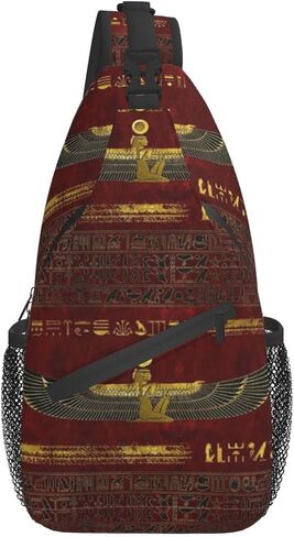 ASYG Ancient Egyptian Sling Bag Crossbody Chest Daypack Casual Backpack Egyptian Shoulder Bag Egyptian Decor in Saudi Arabia