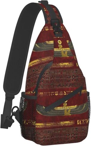 ASYG Ancient Egyptian Sling Bag Crossbody Chest Daypack Casual Backpack Egyptian Shoulder Bag Egyptian Decor in Saudi Arabia