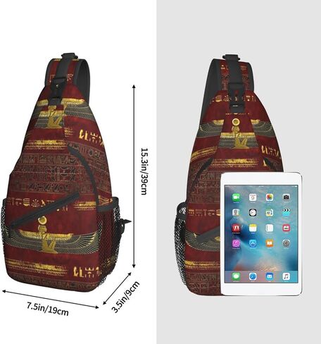 ASYG Ancient Egyptian Sling Bag Crossbody Chest Daypack Casual Backpack Egyptian Shoulder Bag Egyptian Decor in Saudi Arabia