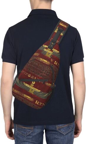 ASYG Ancient Egyptian Sling Bag Crossbody Chest Daypack Casual Backpack Egyptian Shoulder Bag Egyptian Decor in Saudi Arabia