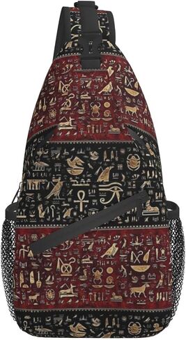 ASYG Ancient Egyptian Sling Bag Crossbody Chest Daypack Casual Backpack Egyptian Shoulder Bag Egyptian Decor in Saudi Arabia