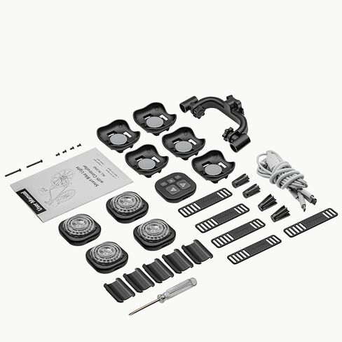 Luvan Smart Bike Light with Remote Controller - Sync Front & Rear LED Light Set, 5 Night & Daytime Mode | Turn Signals | Brake Lights, Rechargeable Bicycle Light for Night Riding, Dog, Running,Scooter in Kuwait