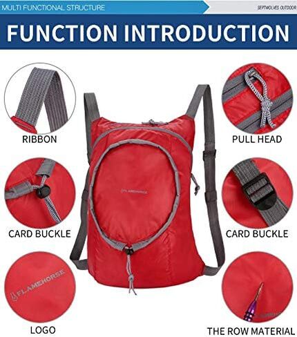Scotry Ultra Lightweight Packable Travel Backpack, Man Women Foldable Handy Daypack for Camping Outdoor Hiking Cycling (Blue) in Saudi Arabia