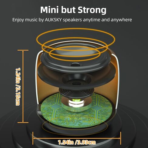 2Pack Portable Mini Speaker, Bluetooth Tiny Speaker, Wireless Mini Speaker for Shower, Room, Bike, Rechargeable Battery, Built-in Microphone, Cute Mini Speaker with Strap to Carry, Blue in Saudi Arabia