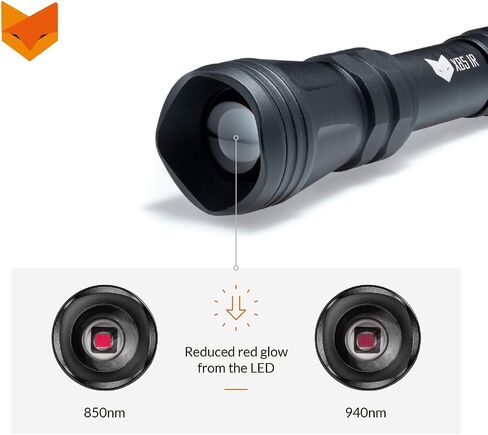 Nightfox XB5 Infrared Flashlight | 850nm Wavelength | IR Illuminator Emits Invisible Light for Use with Night Vision Devices Only | 5W LED | Rapid Focus | Dimmable in Saudi Arabia
