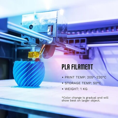 Pink Ombre PLA 3D Printing Filament, Hot Pink to Pale Pink Rainbow Transition,1.75mm and 1kg, Jam-Free 3D Printing in Kuwait