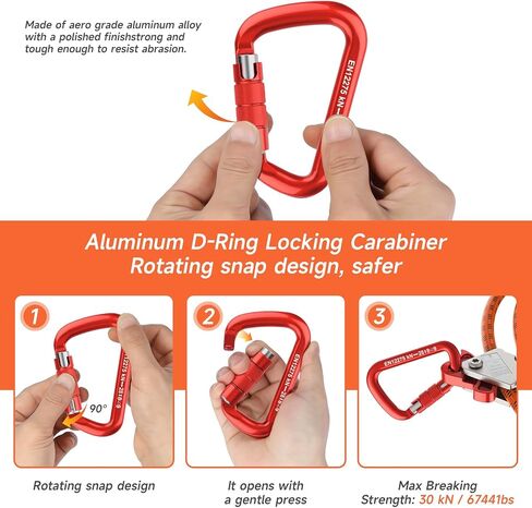 1/2 "× 8 بوصات طقم تسلق الأشجار الفولاذية ， Flipline لتسلق الأشجار ، وتسلق معدات الأشجار ， Arborist ， تسلق الأشجار تسخير in Saudi Arabia