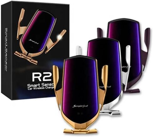 Automatic Clamping Smart Sensor 10W Wireless Car Charger (Black) in Saudi Arabia