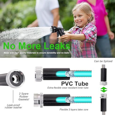 خرطوم رصاص معدني قصير بطول 1 قدم، خرطوم مياه من الرصاص المقاوم للصدأ، ملحقات تمديد الموصل، خراطيم صغيرة شديدة التحمل للفناء، خارجي - مرن، لا يتشابك أبدًا، مقاوم للثقب in Kuwait