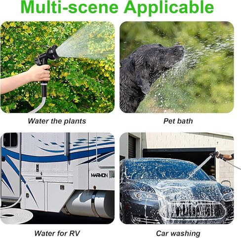 خرطوم رصاص معدني قصير بطول 1 قدم، خرطوم مياه من الرصاص المقاوم للصدأ، ملحقات تمديد الموصل، خراطيم صغيرة شديدة التحمل للفناء، خارجي - مرن، لا يتشابك أبدًا، مقاوم للثقب in Kuwait