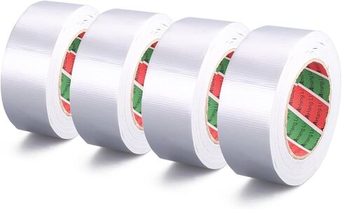 6 Pack Colored Duct Tape Heavy Duty Waterproof, 1.88 Inch x 30 Yards Per Rolls, Total 180 Yard (540Ft), Black White Silver Yellow Red Blue, Indoor & Outdoor Use, No Residue, Tear by Hand in Saudi Arabia