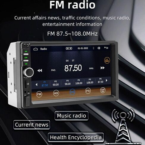 متوافق مع أجهزة Apple Carplay اللاسلكية والسلكية وستيريو السيارة Android Auto Double Din، وأجهزة استقبال راديو السيارة Android 11 مقاس 7 بوصة مع راديو FM/RDS، وبلوتوث، ووصلة مرآة، ونظام تحديد المواقع/WiFi/USB in Kuwait