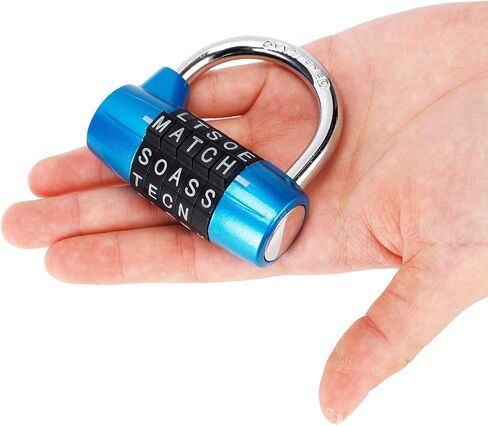 Gym Locker Lock,5 Letter Heavy Duty Alloy Padlock Password Sturdy Security Padlock-Easy to Set Your Own Keyless Resettable Combo-Red in Kuwait