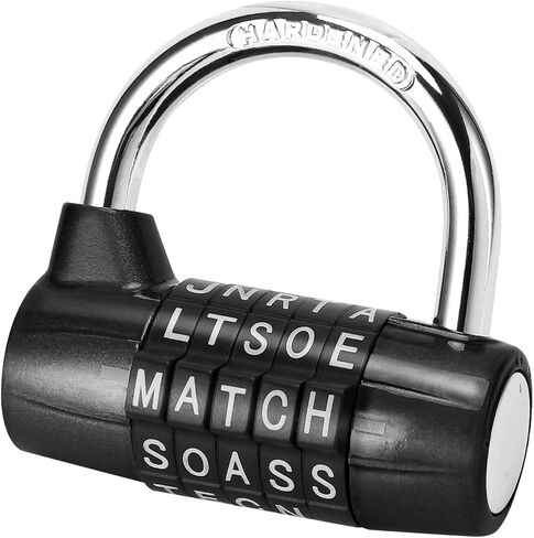 Gym Locker Lock,5 Letter Heavy Duty Alloy Padlock Password Sturdy Security Padlock-Easy to Set Your Own Keyless Resettable Combo-Red in Kuwait