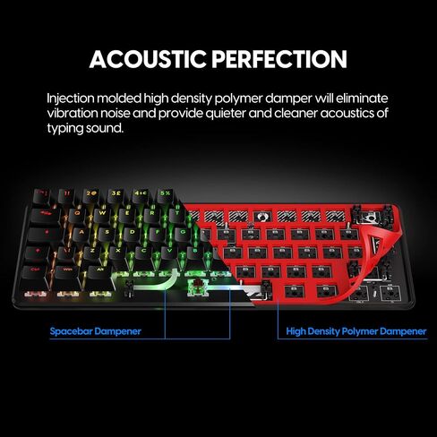 Pulsar Gaming Gears - PCMK Gaming Mechanical Keyboard TKL ISO Hot Swappable 80% 88 Keys (60 Percent, Black) in Saudi Arabia