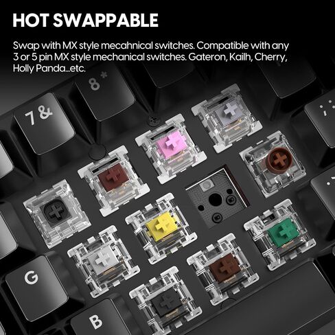Pulsar Gaming Gears - PCMK Gaming Mechanical Keyboard TKL ISO Hot Swappable 80% 88 Keys (60 Percent, Black) in Saudi Arabia