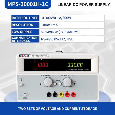 DC Power Supply Variable 30V 20A, Single Channel Linear Bench DC Power Supply High Precision with Voltage Compensation, Adjustable Power Supply with 3 Interface USB/RS232/RS485(MPS-3020H-1C) in Kuwait