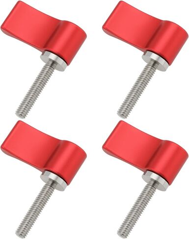 4PCS Male Threading Adjustable Screw M5 17mm Adjustable Thumb Lever Screw with Single Wing for Camera Equipment Rotary Thumb Knob Screw Red in Kuwait