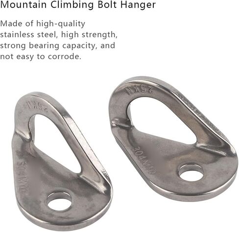 Bolt Hanger, 2Pcs 304 Stainless Steel Bolt Hanger Outdoor Caving Protection Hardware Accessory for Outdoor Mountain Climbing in Kuwait